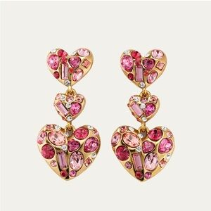 Oscar de la Renta
Gemstone Heart drop earrings